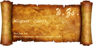 Wigner Zsolt névjegykártya